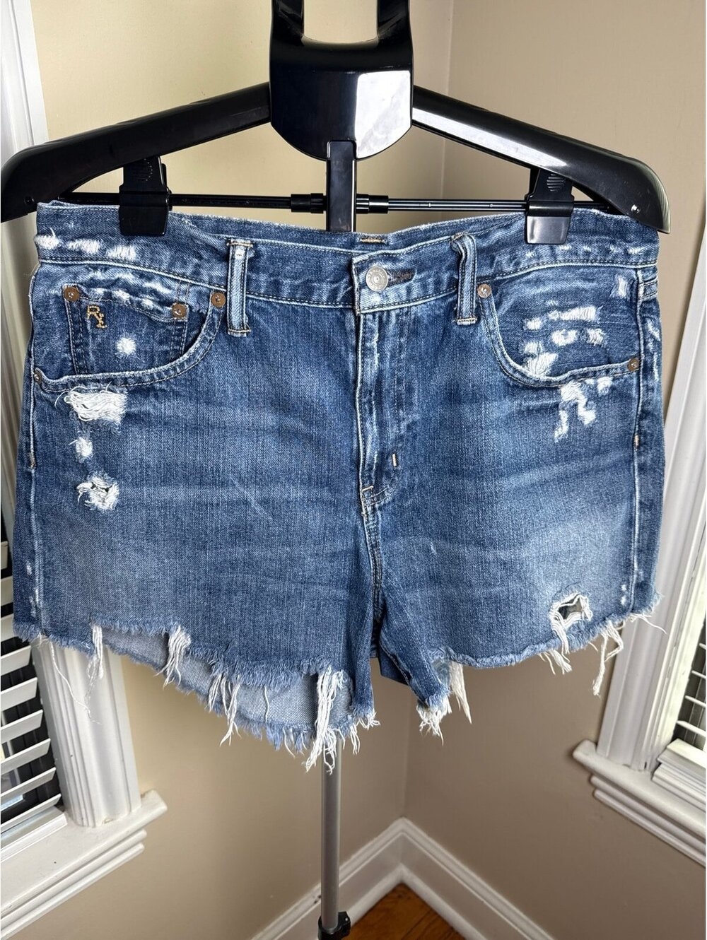 Polo Ralph Lauren Crosty‎ Short Distressed Denim Shorts Women’s 30 Cotton